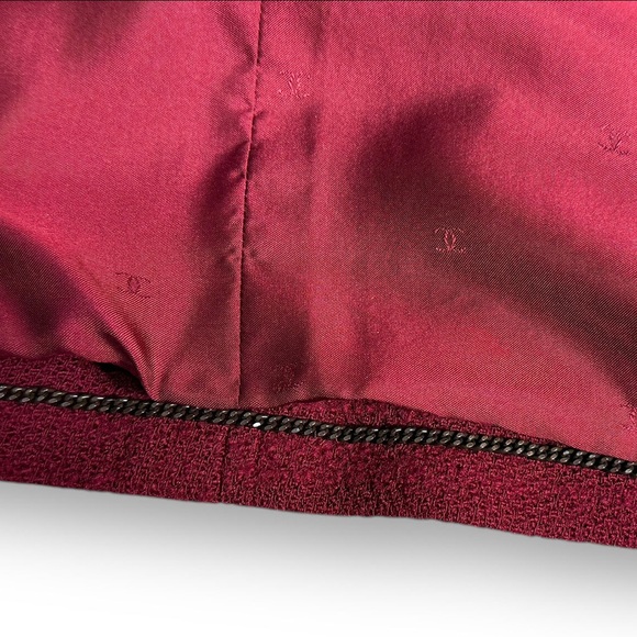 Chanel Burgundy Blazer Jacket - Picture 7 of 16